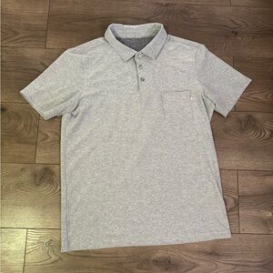Vuori Light Gray Polo Shirt Size M